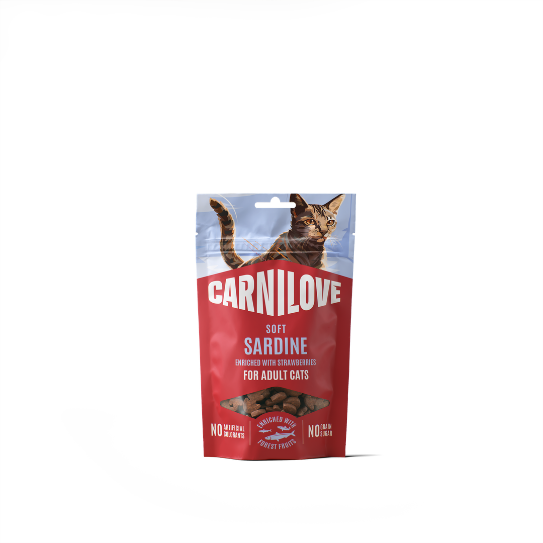 CARNILOVE Cat Soft Snack Sardine & Fraises 50g