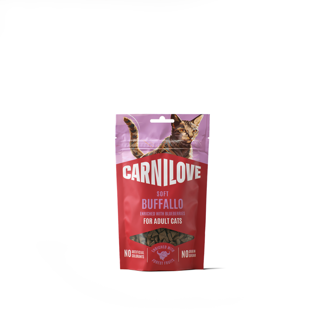 CARNILOVE Cat Soft Snack Buffle & Myrtilles 50g