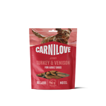 CARNILOVE Dog Jerky Dinde & Gibier 100g