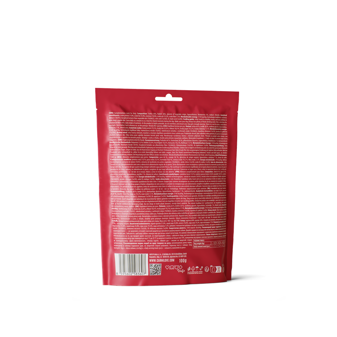CARNILOVE Dog Jerky Dinde & Lapin 100g