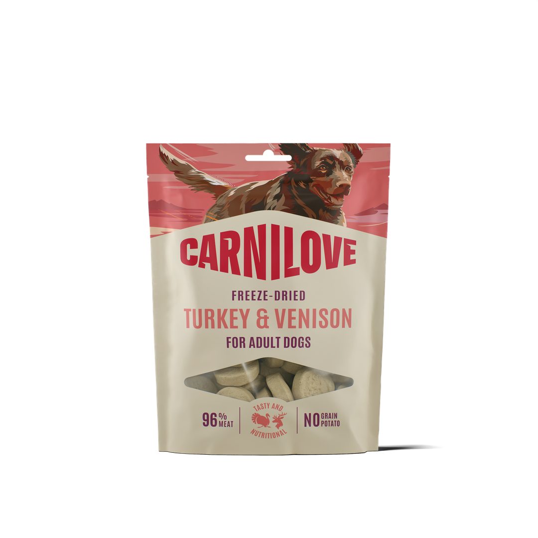 CARNILOVE Dog Freeze Dried Dinde & Gibier 60g