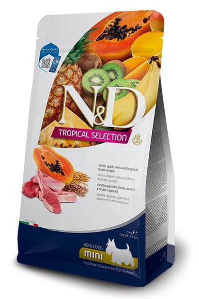 FARMINA N&D Tropical Selection tropical fruits Adult Mini Agneau