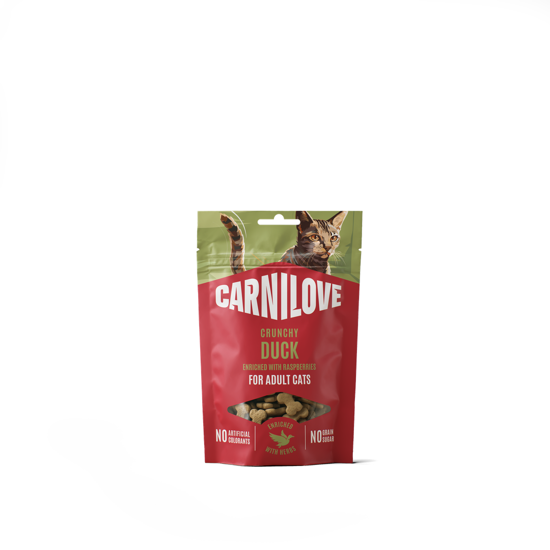 CARNILOVE Cat Crunchy Snack Canard & Framboises 50g