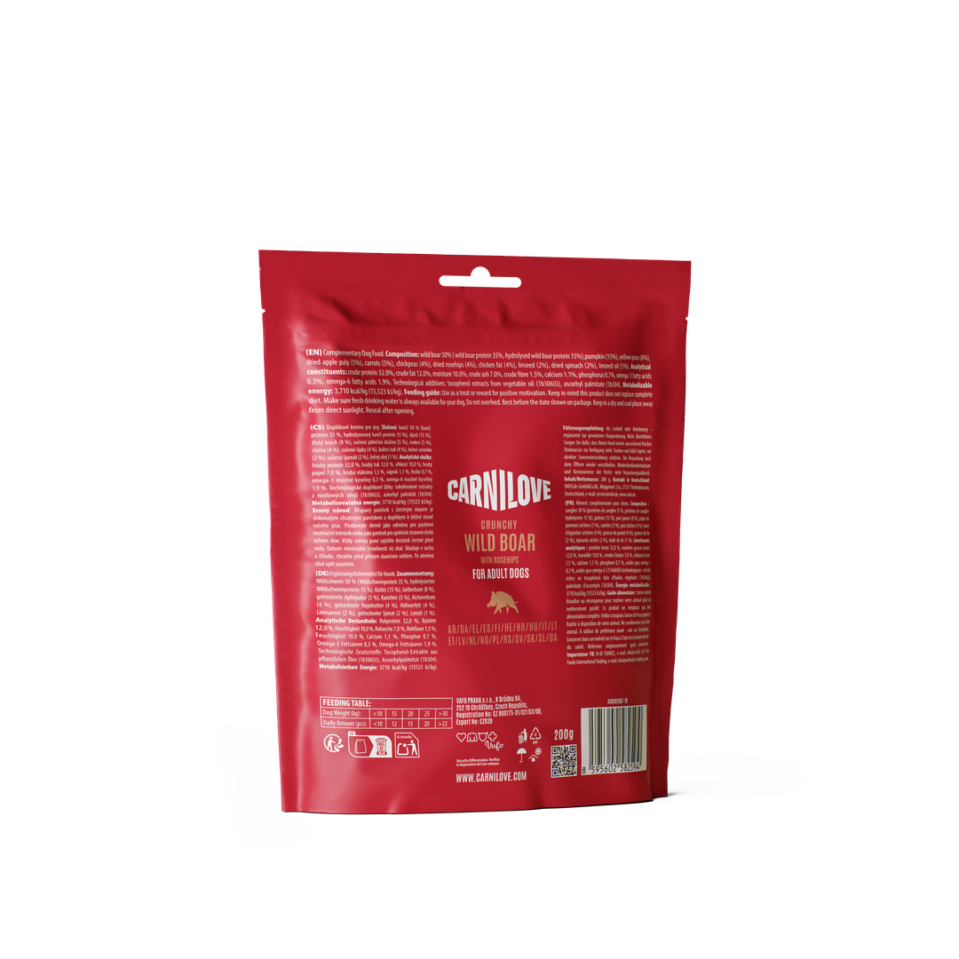 CARNILOVE Dog Crunchy Snack Sanglier & Cynorhodon 200g