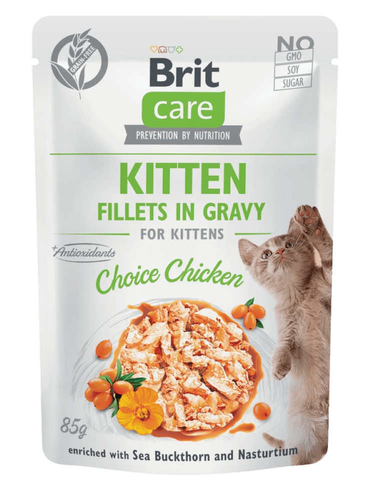 Brit Care Cat Filets Kitten au Poulet en sauce 85g