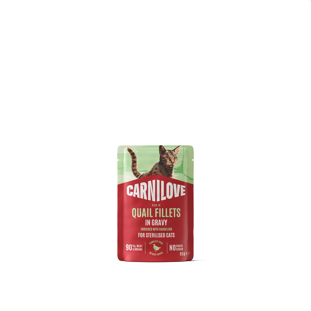 CARNILOVE Adult Caille & Pissenlit en sauce 85g