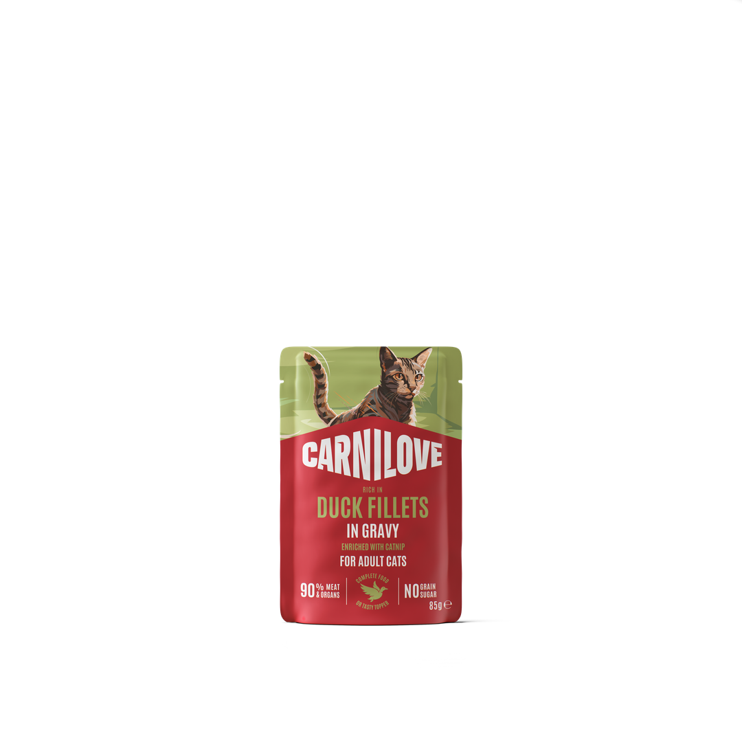 CARNILOVE Adult Canard & Herbe à chat en sauce 85g