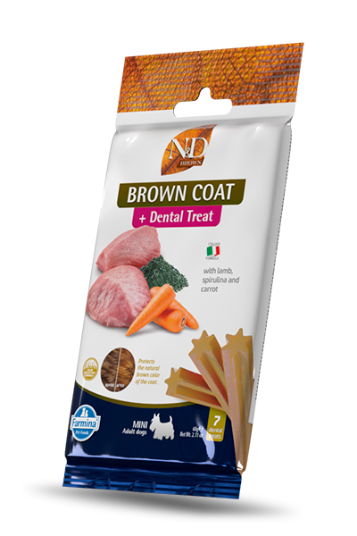 FARMINA N&D Brown Friandises Dentaires Chien Mini Agneau Spirulina
