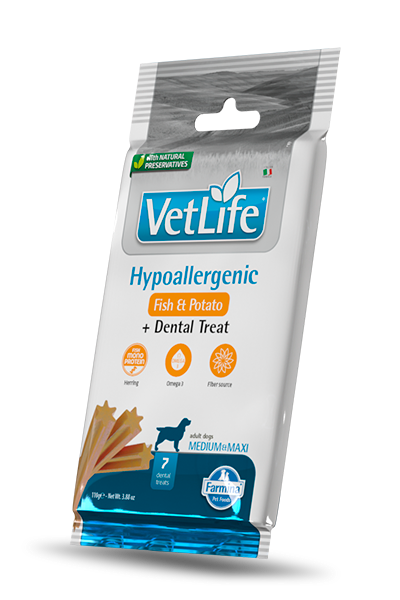 FARMINA Vet Life Friandises Dentaires Chien Medium/Maxi Hypo Poisson