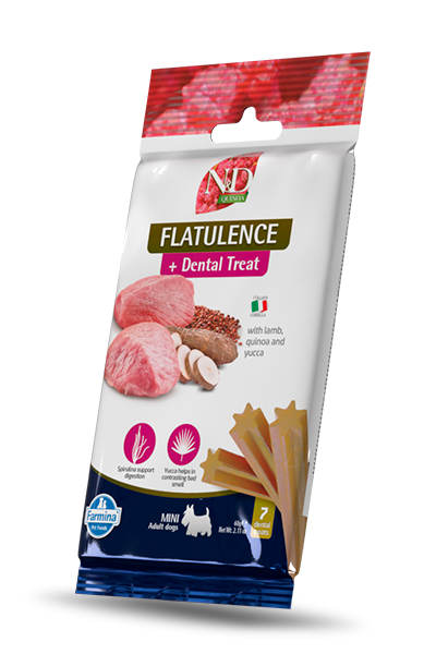 FARMINA N&D Quinoa Friandises Dentaires Chien Mini Flatulence