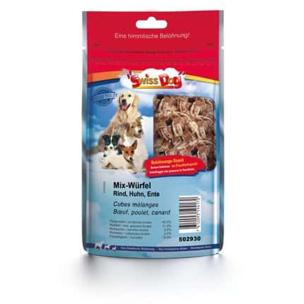 SWISSDOG Mélange Cubes Boeuf Poulet Canard 100g