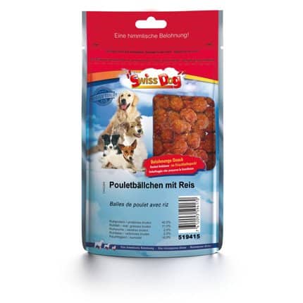 SWISSDOG Balles Poulet Riz