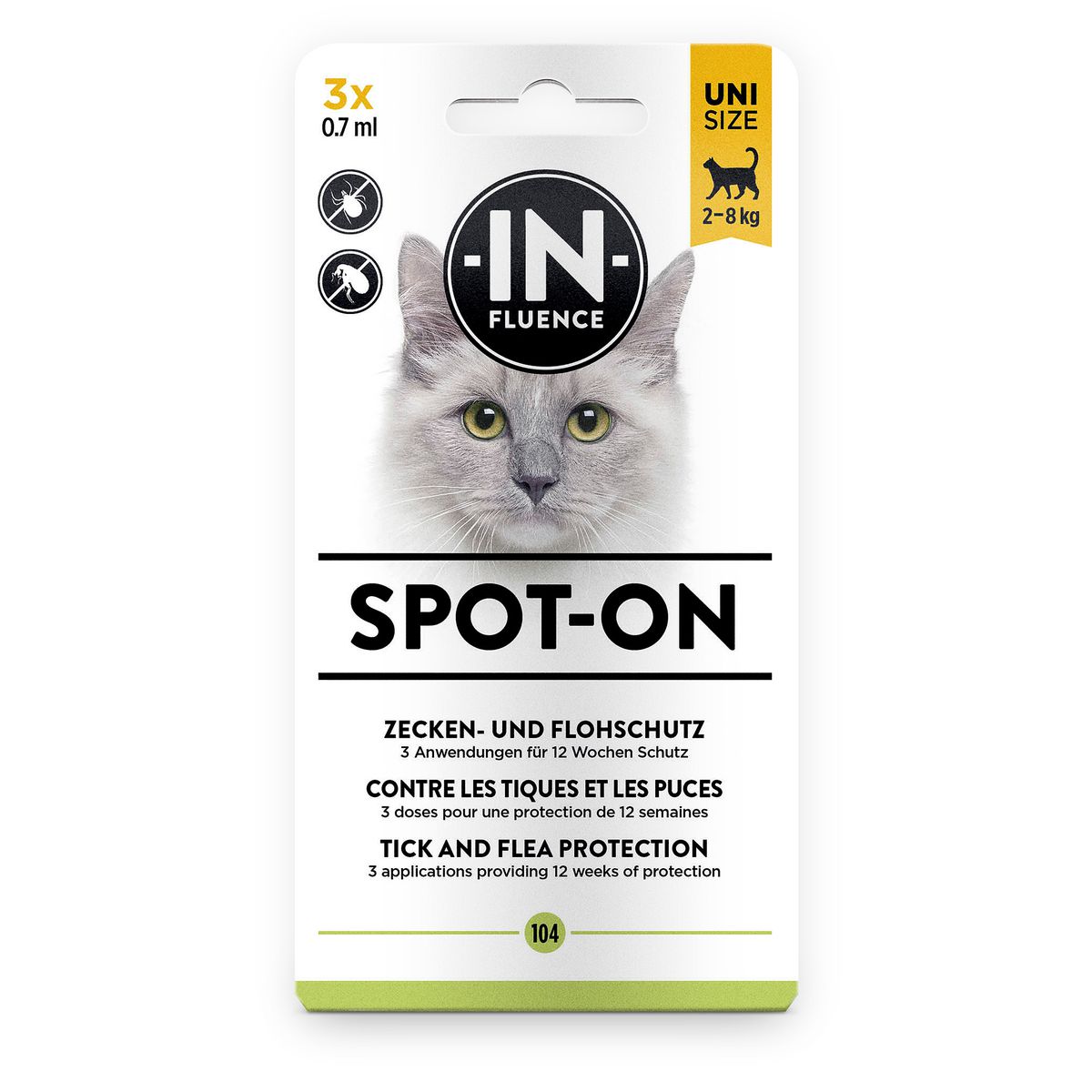 In-Fluence Spot-On – Traitement antiparasitaire pour chats
