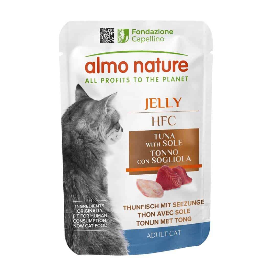 ALMO NATURE Sachet HFC Jelly Cat Thon Sole 55g