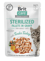 Brit Care Cat Filets Stérilisé à la Dinde en sauce 85g