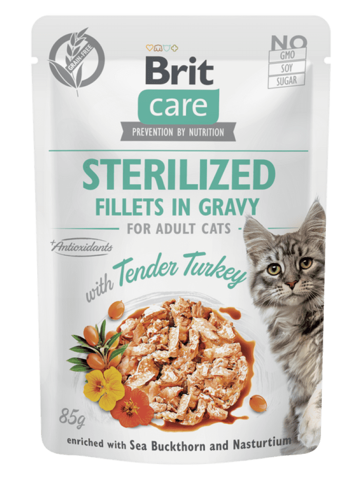 Brit Care Cat Filets Stérilisé à la Dinde en sauce 85g