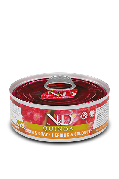 FARMINA ND Quinoa Chat Skin&coat Hareng Noix de Coco 80g