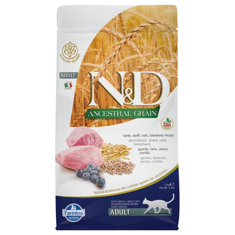 Farmina N&D Ancestral Grain Chat Adulte Agneau 1.5 kg