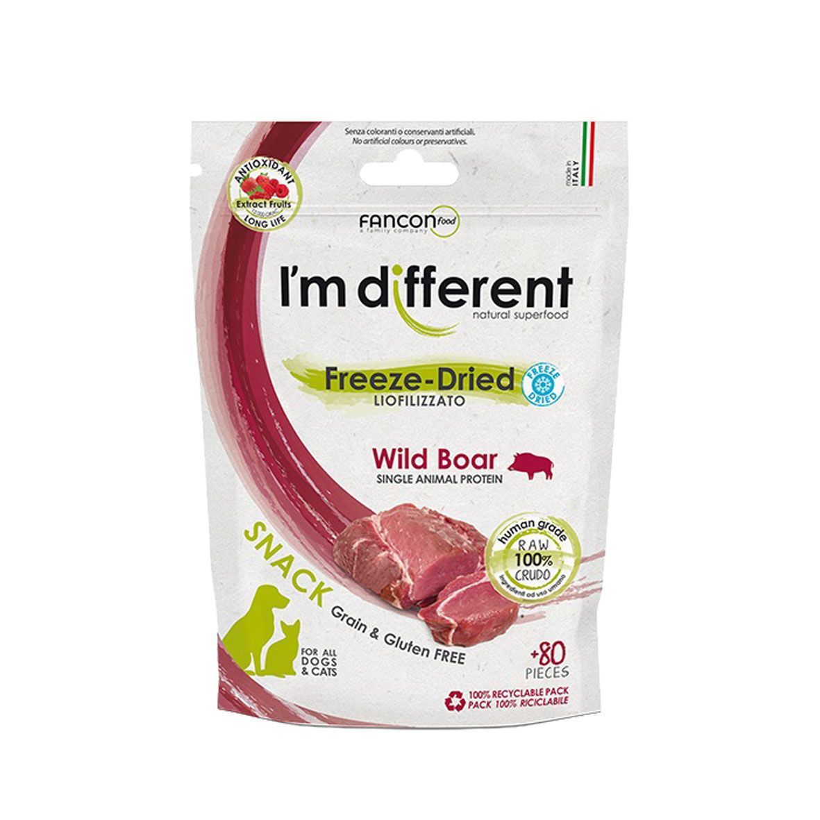 IM DIFFERENT Snack Treat Wildschwein 40g
