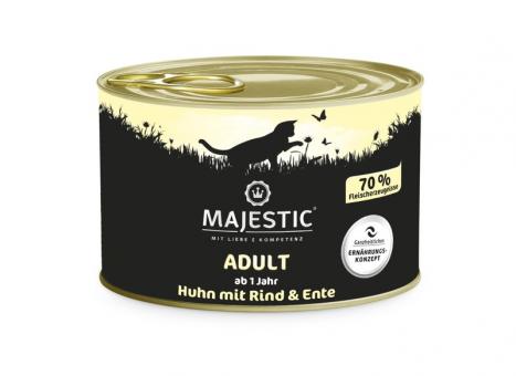MAJESTIC Chat Poulet Boeuf 200g