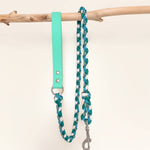 TRUFFE & FLAIR Laisse tressée Biothane/Paracorde - Turquoise