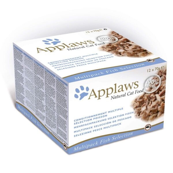 APPLAWS Multipack avec Maquereau Thon et crevettes pour chat