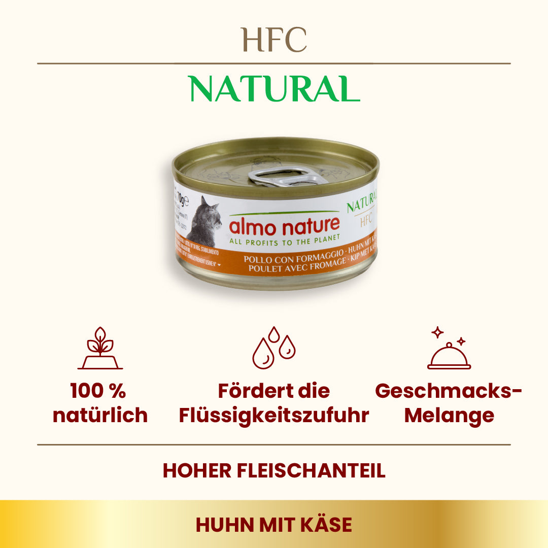 ALMO NATURE Dose HFC Natural Cat Huhn Käse 70g