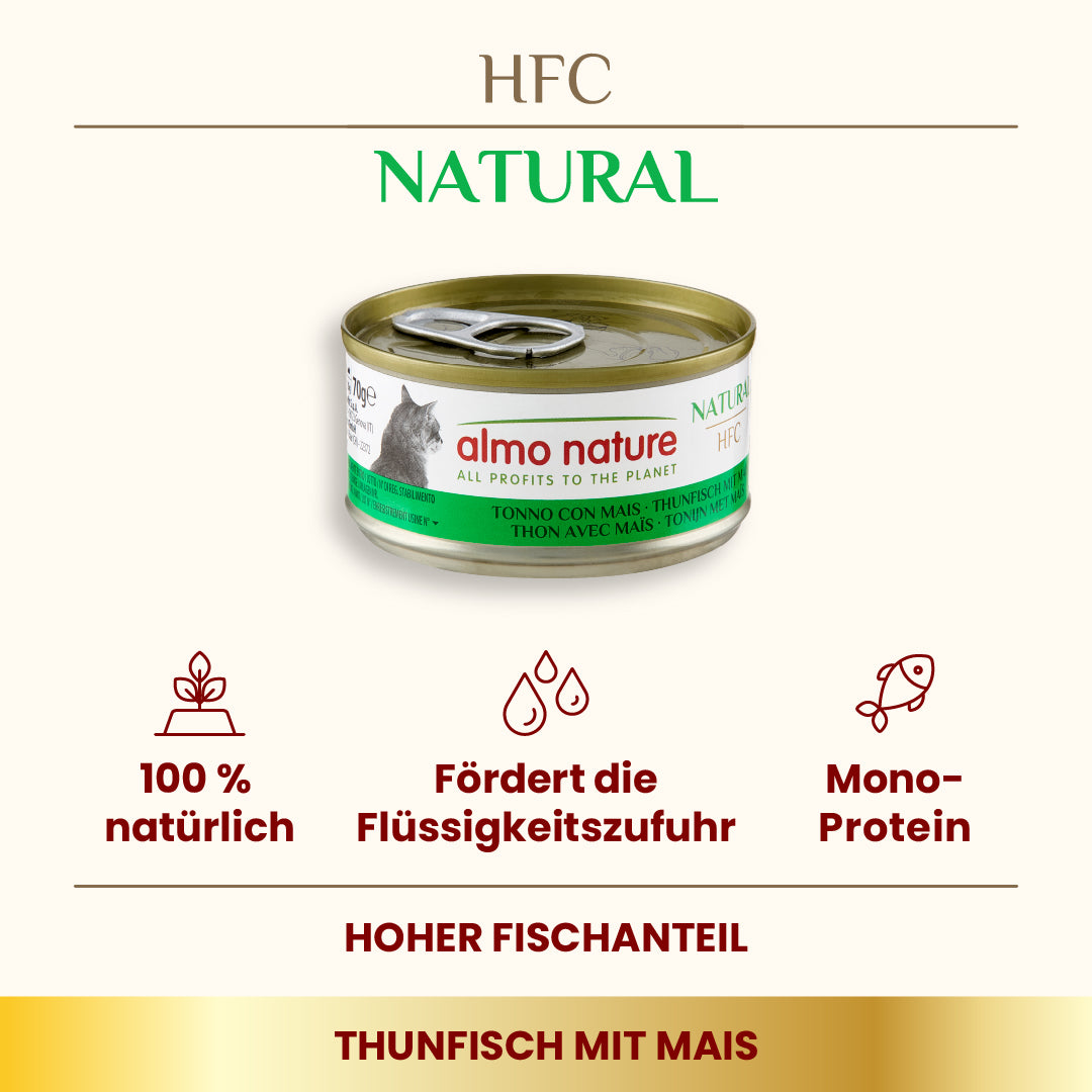 ALMO Dose HFC Natural Cat Thunfisch Mais 70g