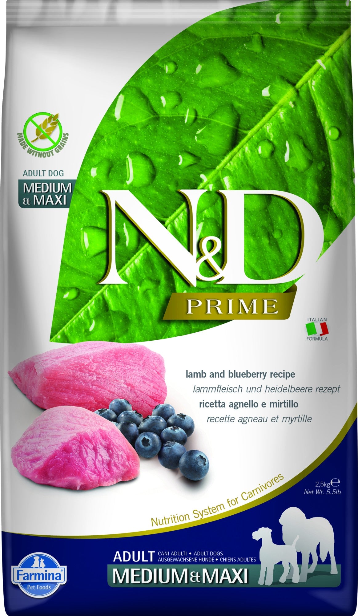 FARMINA N&D Prime Chien Medium/Maxi Agneau — EAN 8010276036643