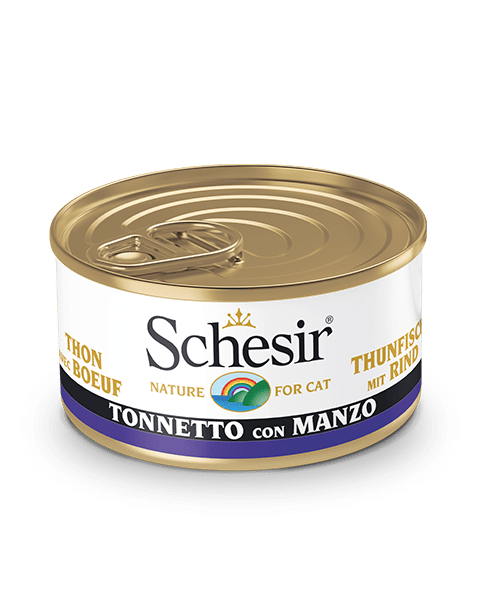SCHESIR Boîte Eau de Cuisson Thon Boeuf 85g