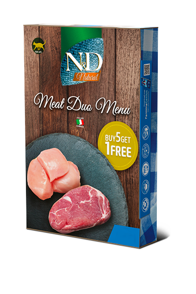 FARMINA N&D Natural Chat Menu Duo Viande (Poulet, Agneau)
