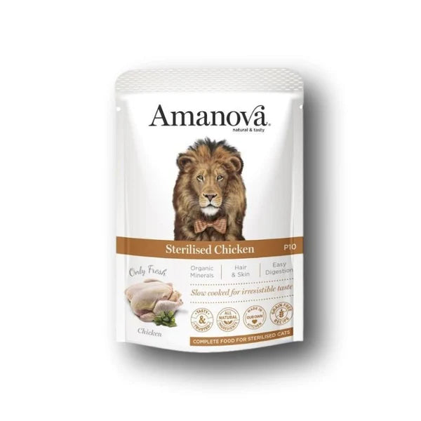 AMANOVA Sachet Chat Sterilised chicken P10