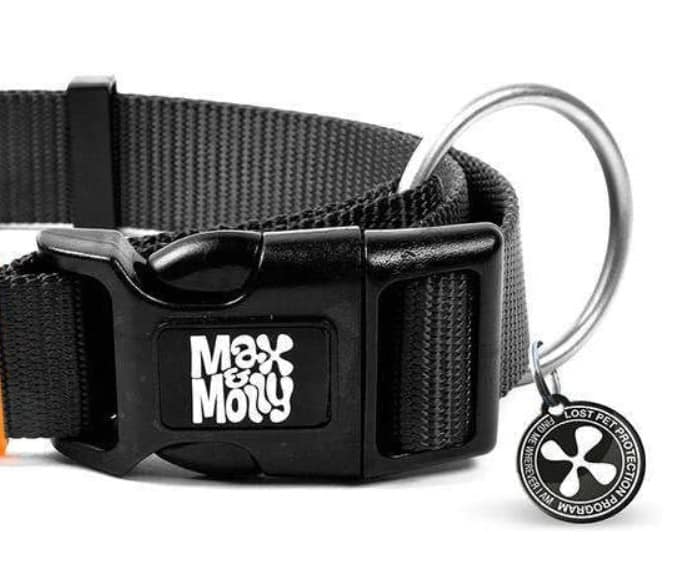 MAX & MOLLY Collier Smart ID Chien Noir