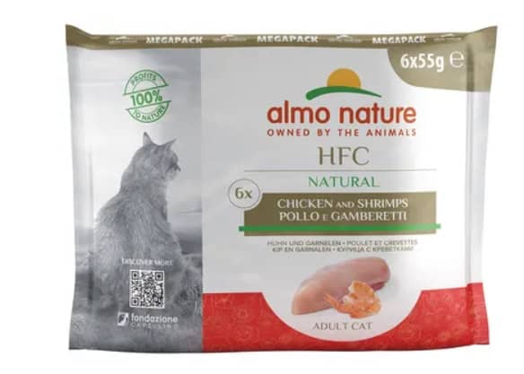 ALMO NATURE Sachet HFC Natural Cat Mega Pack Poulet Crevettes 55g