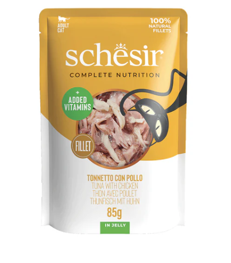 SCHESIR Beutel in Gelee Thunfisch Huhn 85g
