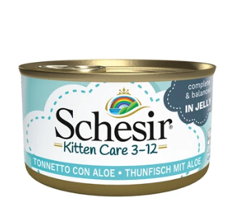 SCHESIR Dose in Gelee Kätzchen Thunfisch Aloés 85g