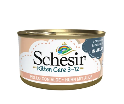 SCHESIR Dose in Gelee Kätzchen Huhn Aloés 85g
