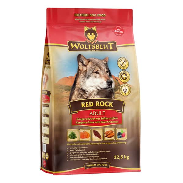 WOLFSBLUT Can Adult Red Rock - Kangourou et Patates Douces 12.5kg