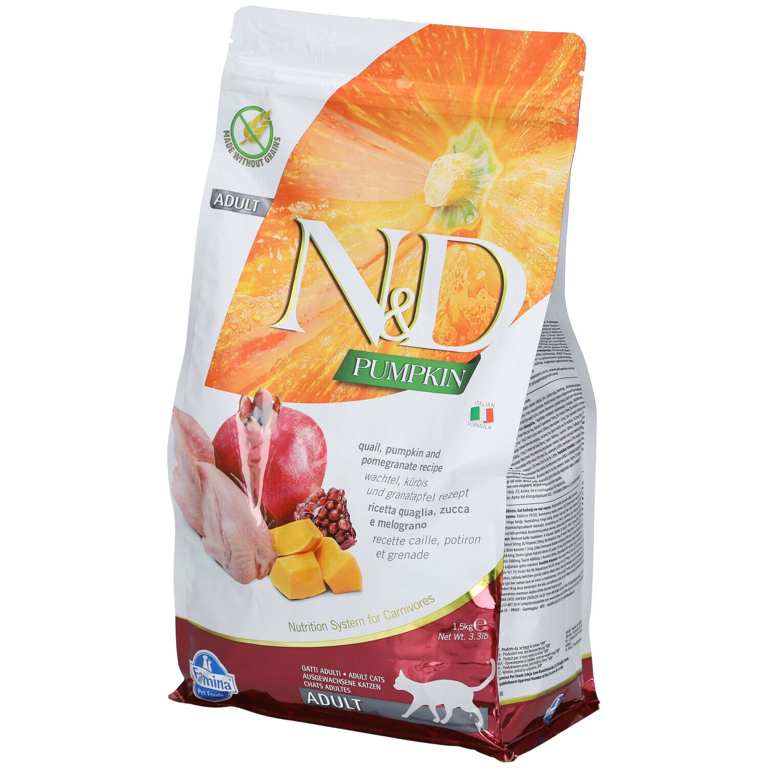 FARMINA N&D Pumpkin Chat Caille 1.5 kg