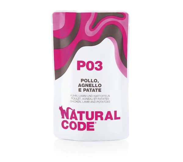 NATURAL CODE POUCH Poulet, Agneau et Patates 70g