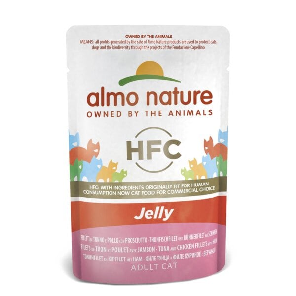 ALMO HFC Jelly Cat Filet de Thon et Filet de Poulet au Jambon 55g