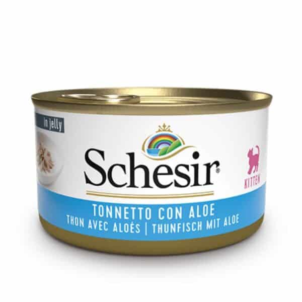 SCHESIR Boîte Gelée Chaton Thon Aloés 85g Aliment Complémentaire