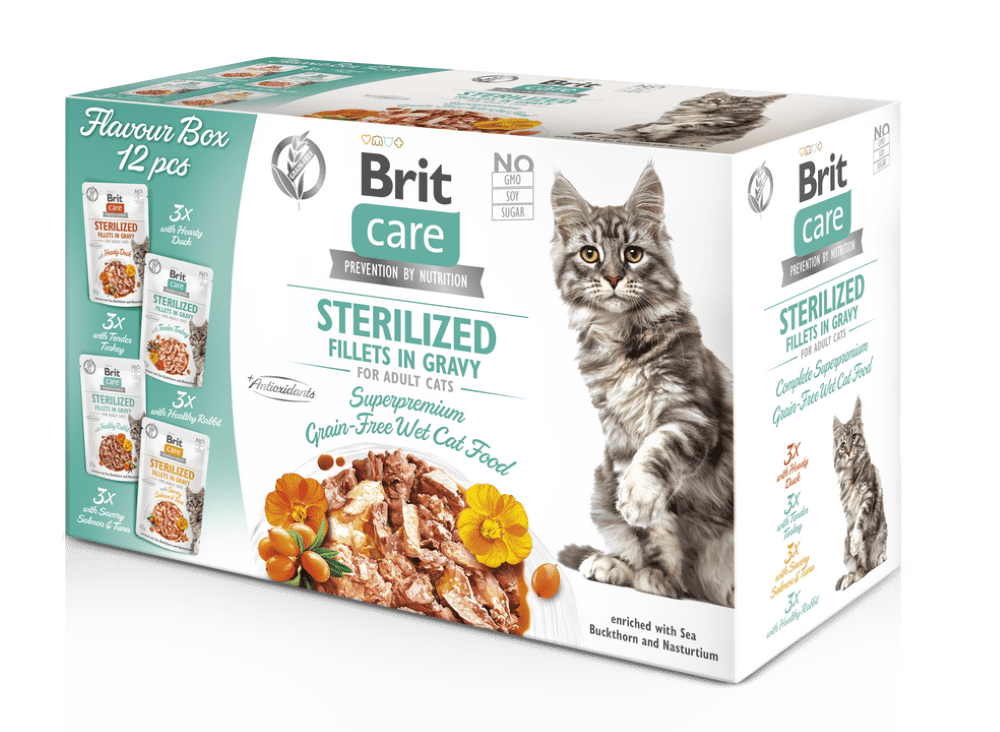 Brit Care Cat Filets Adult Stérilisé Multipack 12x85g