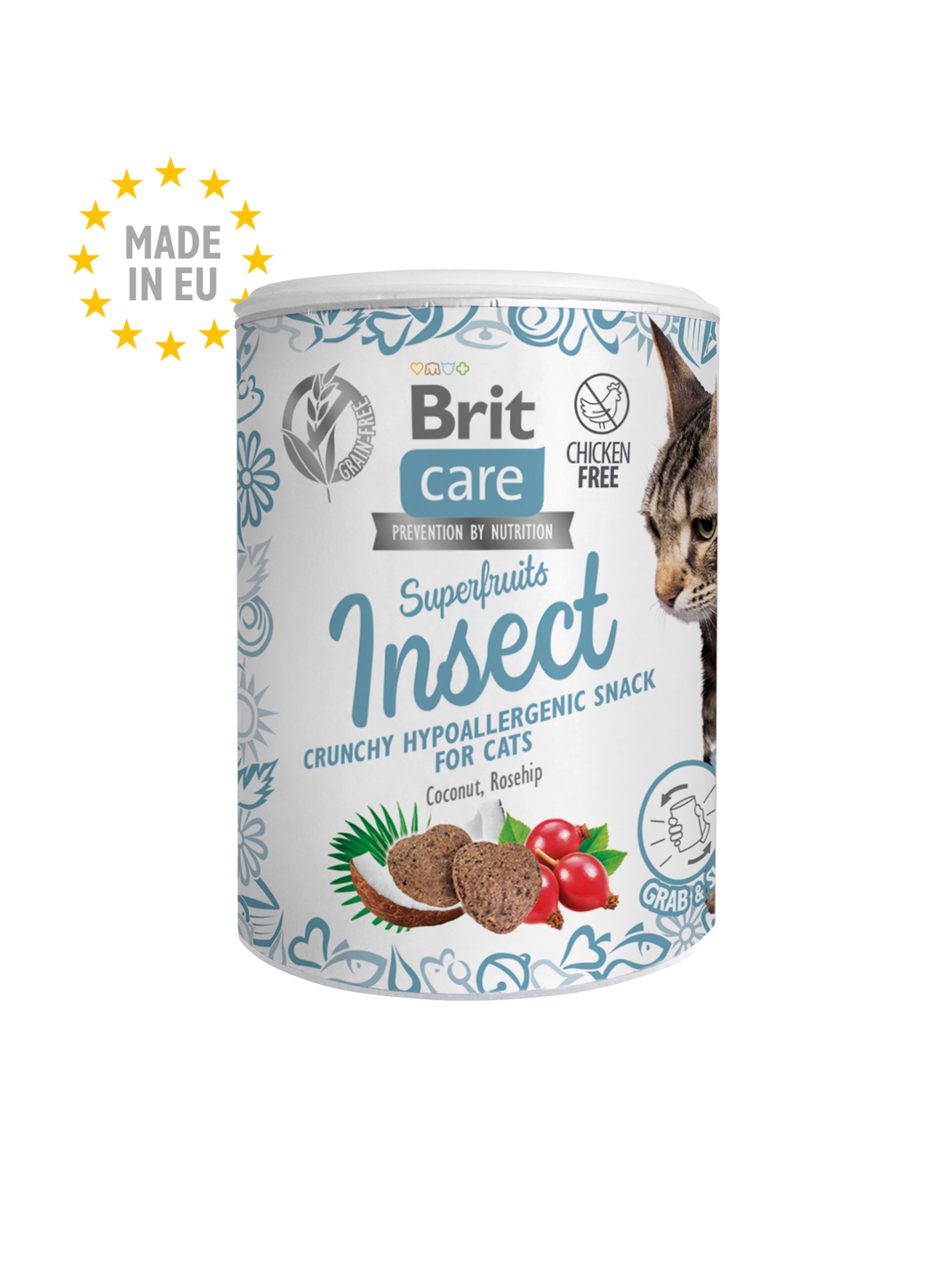 Brit Care Cat Snack Superfruits Insectes 100g