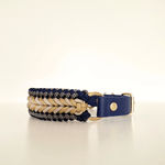 TRUFFE & FLAIR Collier tressé Biothane/Paracorde - Bleu Marine