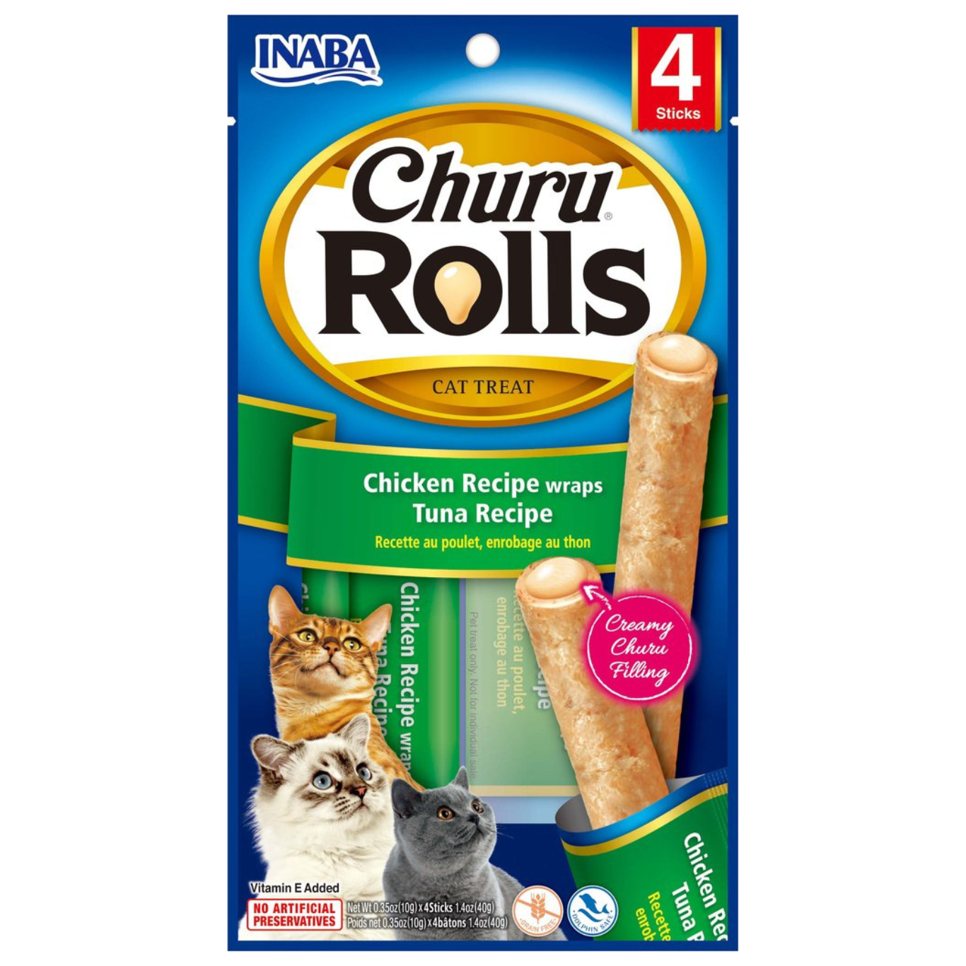 CHURU Rolls Thon Poulet 40g