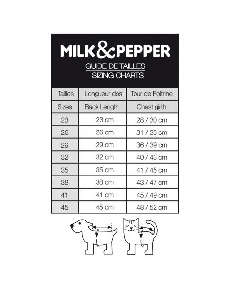MILK & PEPPER Meredith Reversible Puffer Jacket - guide des tailles
