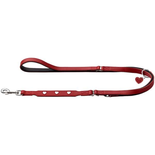 HUNTER Laisse Réglable Love Rouge/Noir