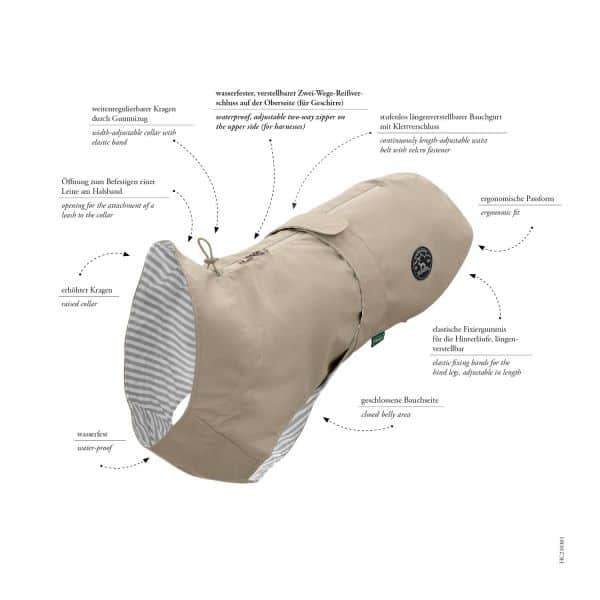 HUNTER Imperméable Milford Taupe pour chien