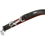 HUNTER Laisse Réglable Canadian Up 15/200 Noir/Cognac